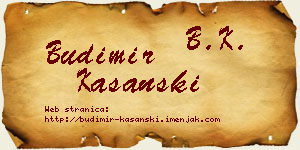 Budimir Kašanski vizit kartica
